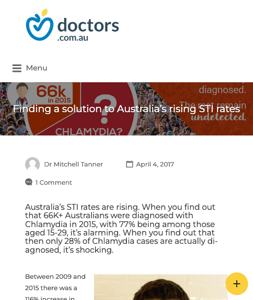 Finding A Solution To Australia’s Rising Rates of STIs on doctors.com.au -