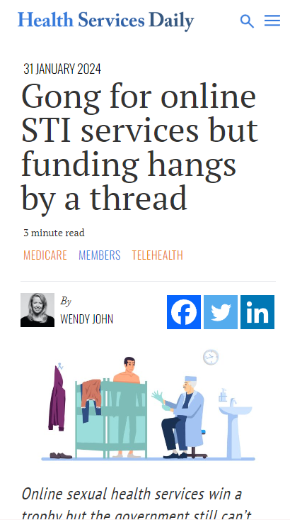 Gong for online STI services but funding hangs by a thread -